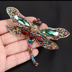 🆕️❤️ RHINESTONE CRYSTAL DRAGONFLY BROOCH PIN ❤️